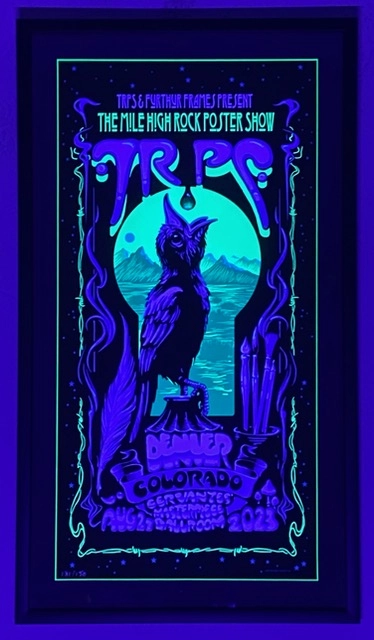 Mile High Rock Poster Show Cervantes Masterpiece Ballroom 8/24/2023, Blacklit